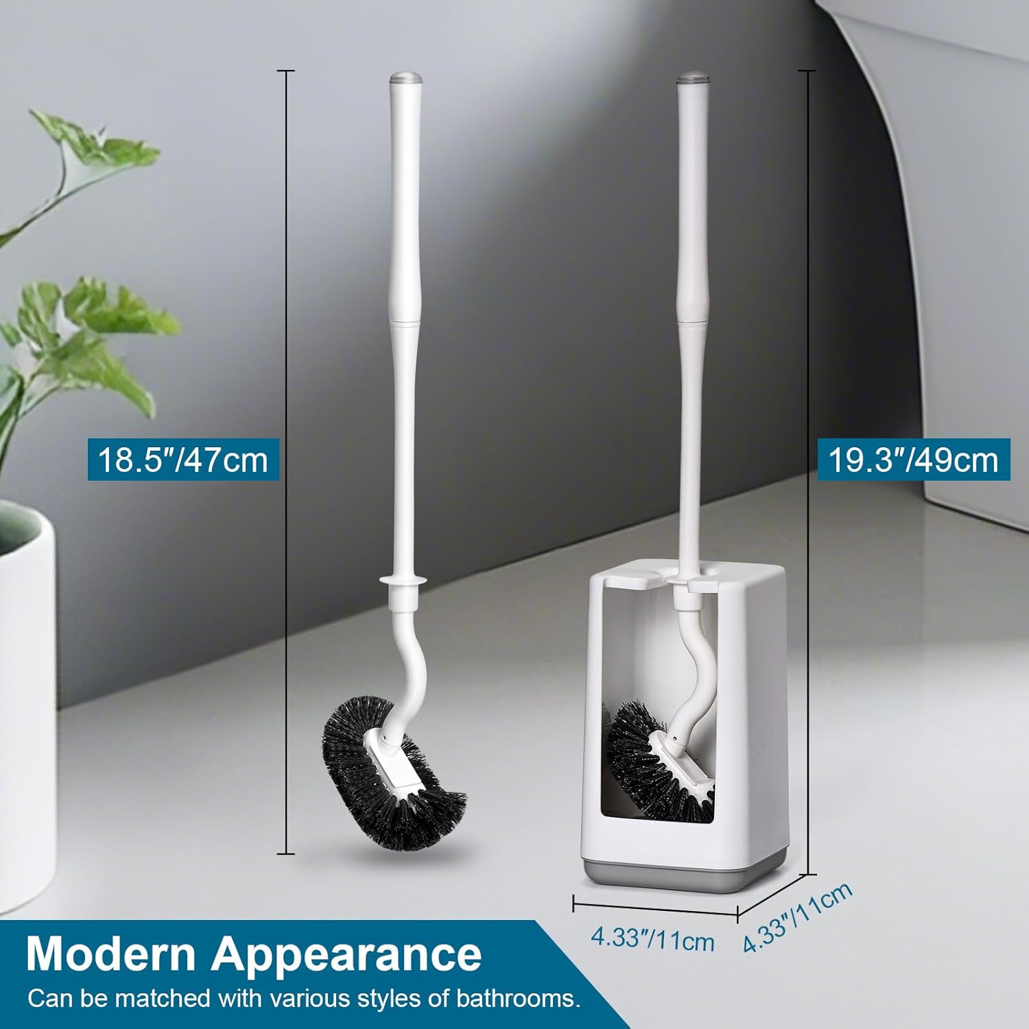 BKCOYSJ Toilet Brush Set 3 Pack with Holder 1