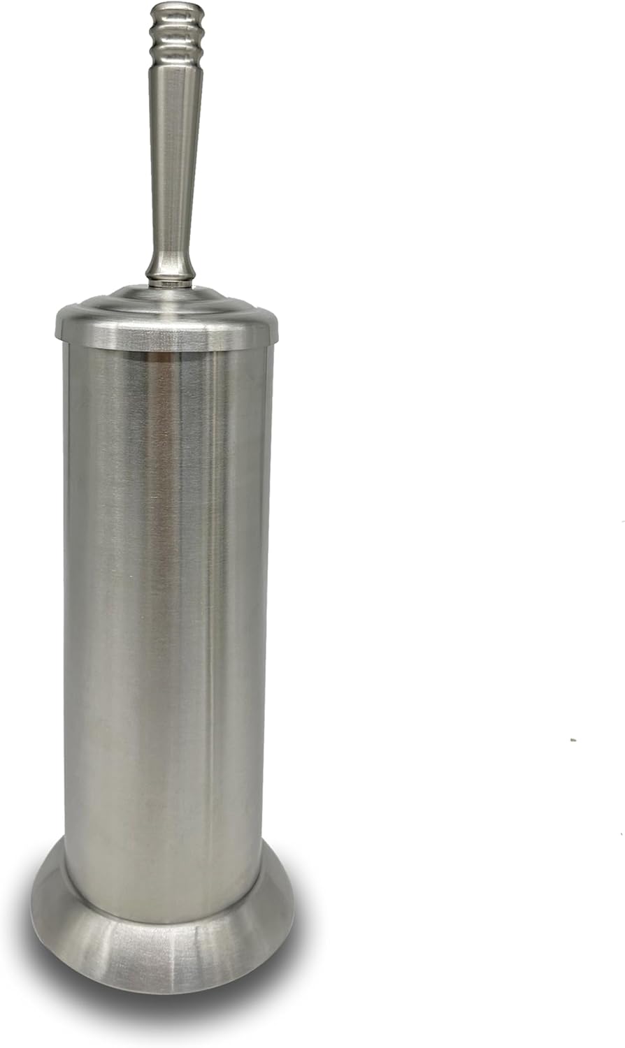 Indecor Home Brushed Nickel Toilet Bowl Brush with Holder 1