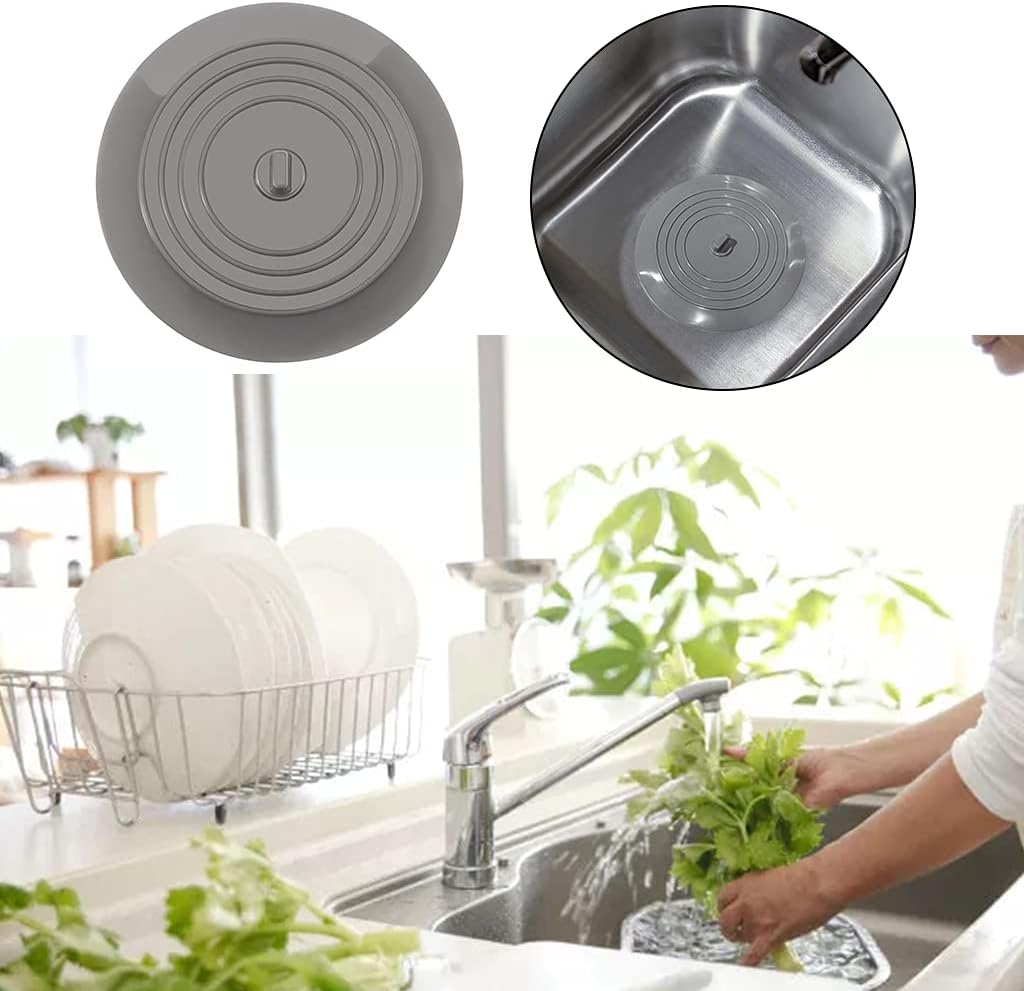Tianquxngi 6 Inch Large Silicone Tub Stopper with Suction