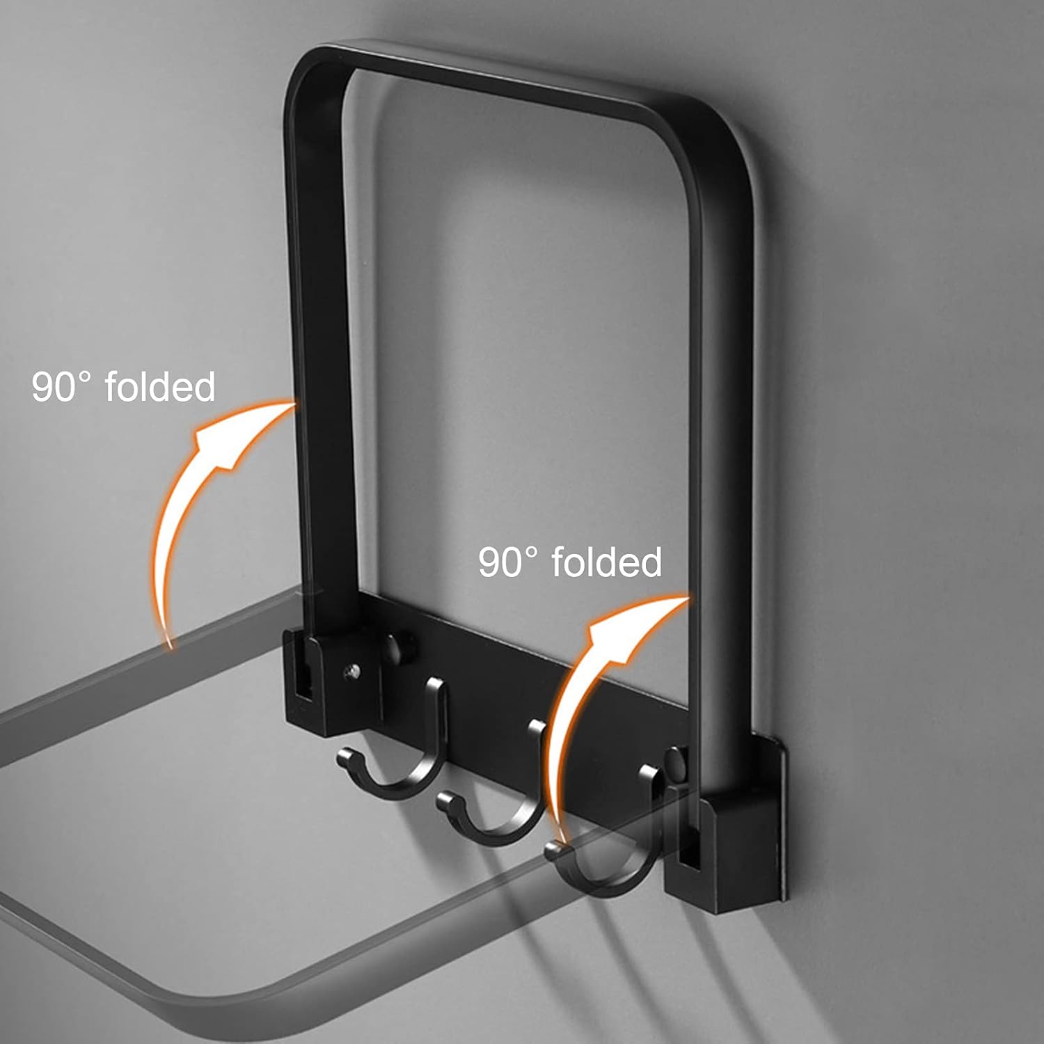 Topyond Foldable Shower Caddy Shelf with Hooks