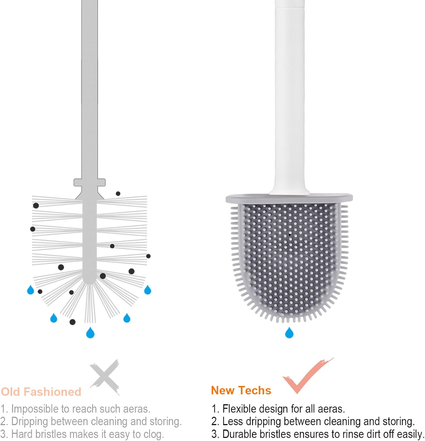GRIFEMA Ibergrif Toilet Brush Holder Set White