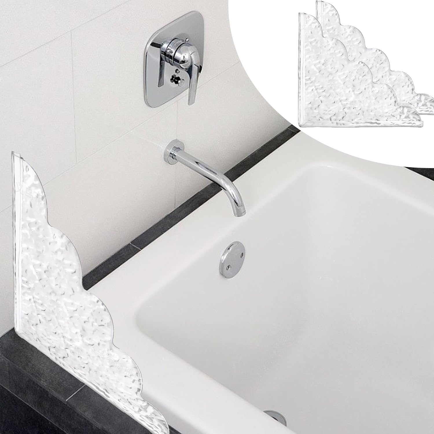 Harnyeu 2Pack Removable Shower Splash Guard