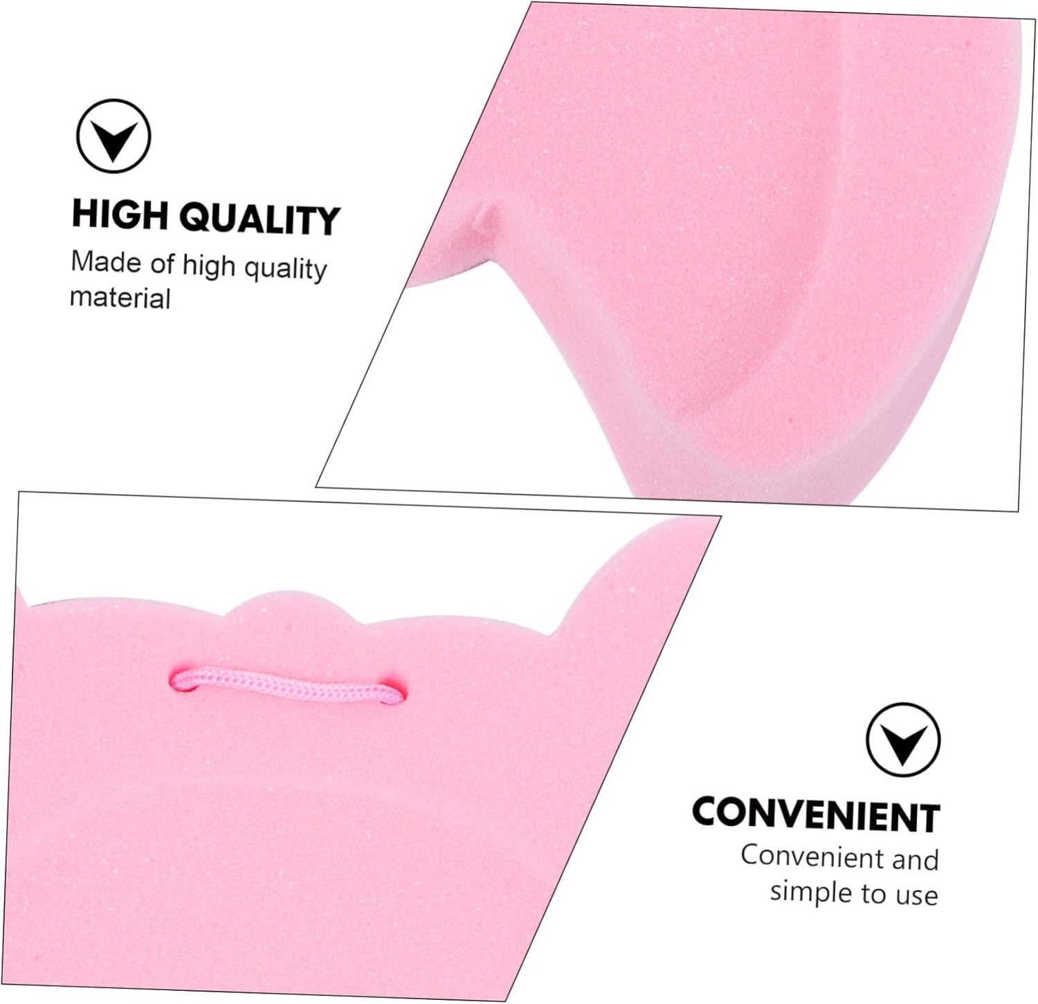 Hoement Baby Sponge Mat Non-Slip Bath Cushion Pink 1