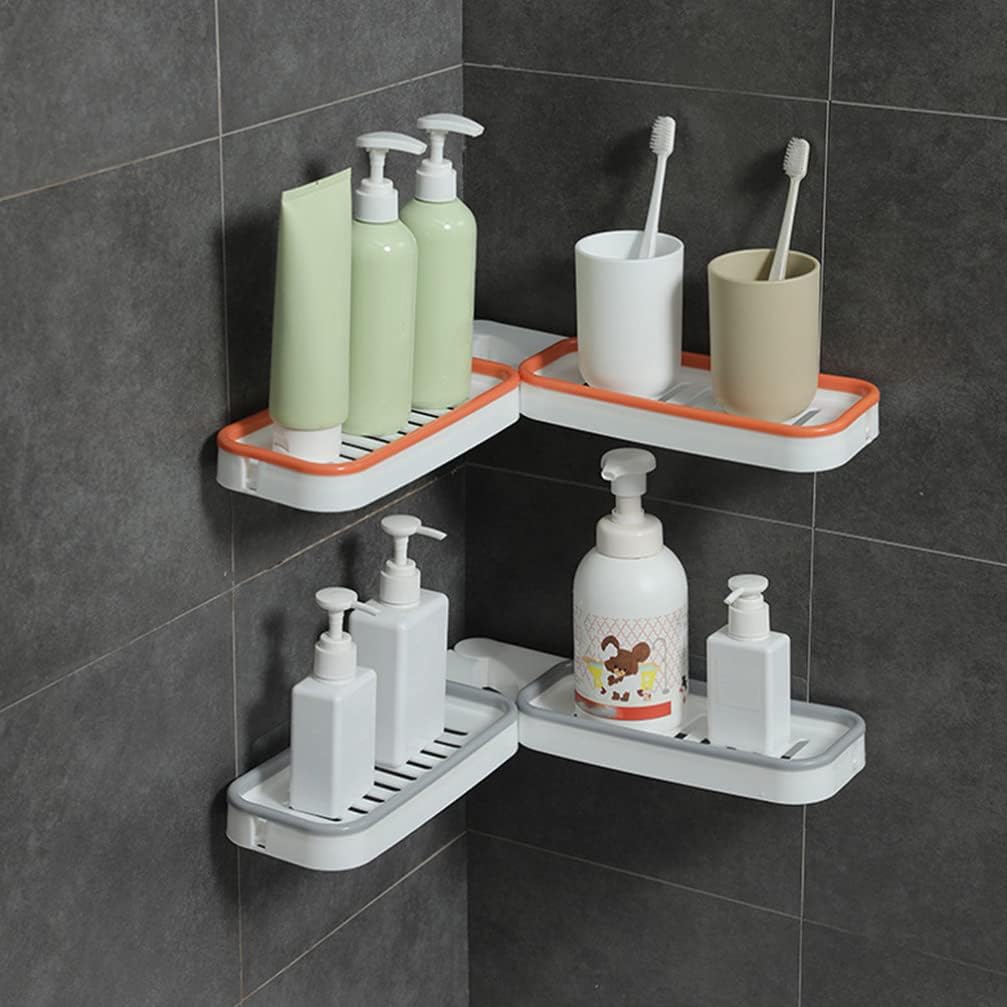 Beaupretty Shampoo Holder Organizer 2Pcs Wall Mount Shower Rack