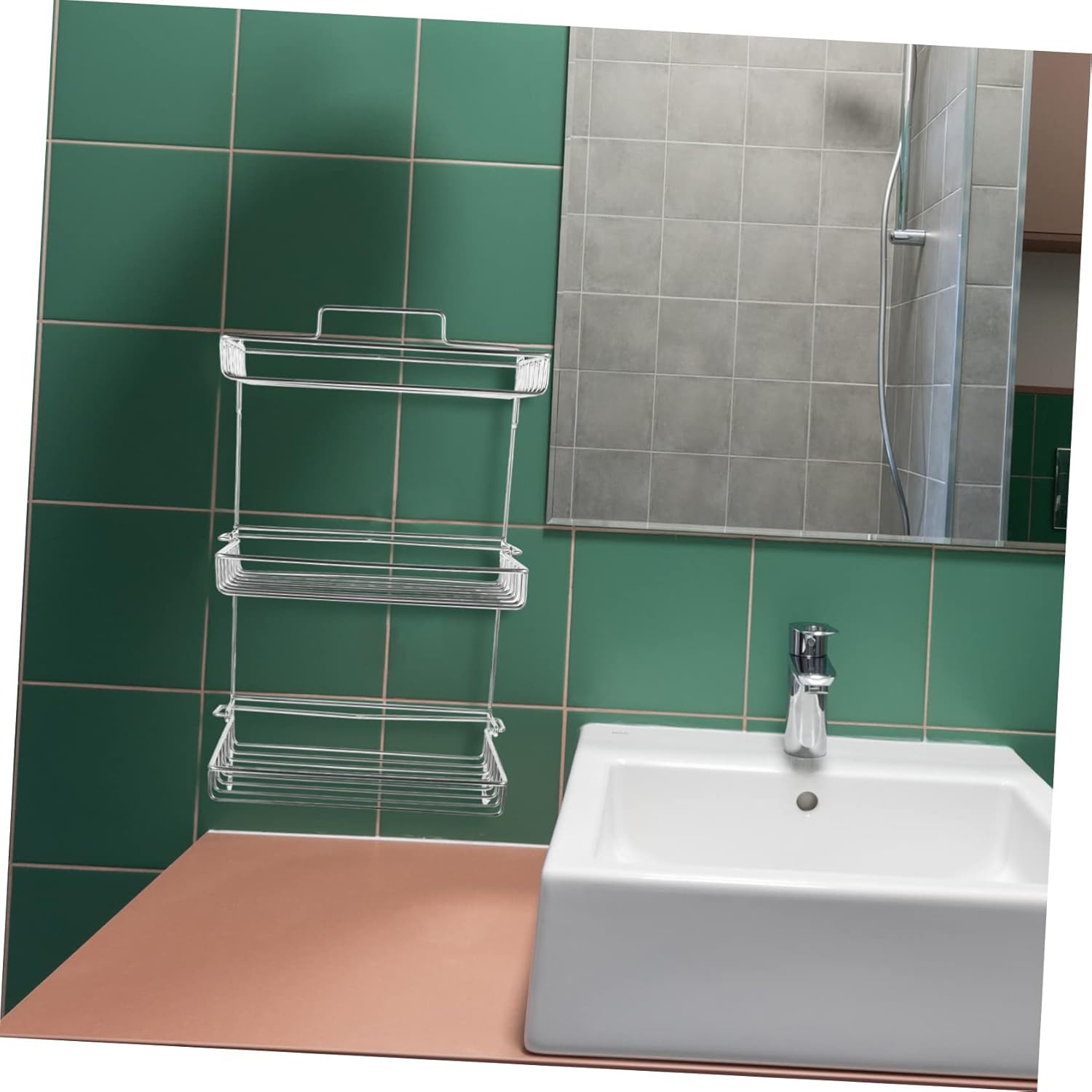 COSMEVIVI Stainless Steel Wall Mounted Shower Caddy
