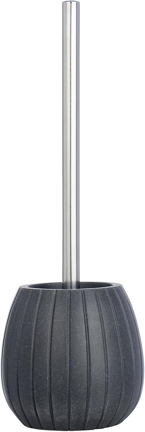 Wenko Cantaloup Toilet Brush Holder Anthracite 13 x 13 x 37 cm Grey