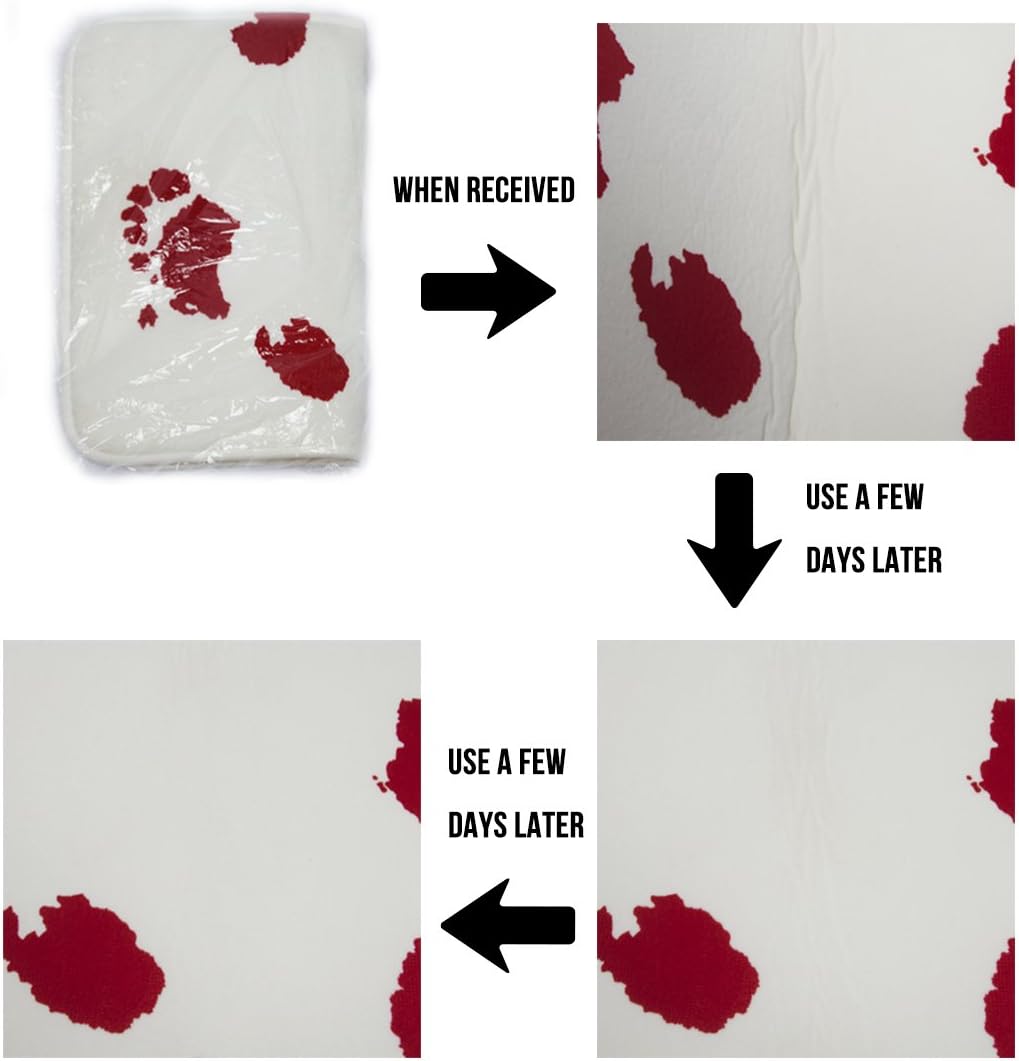 Bath Mat with Lemon Pattern Non-Slip Washable Shower Mat 32x20In