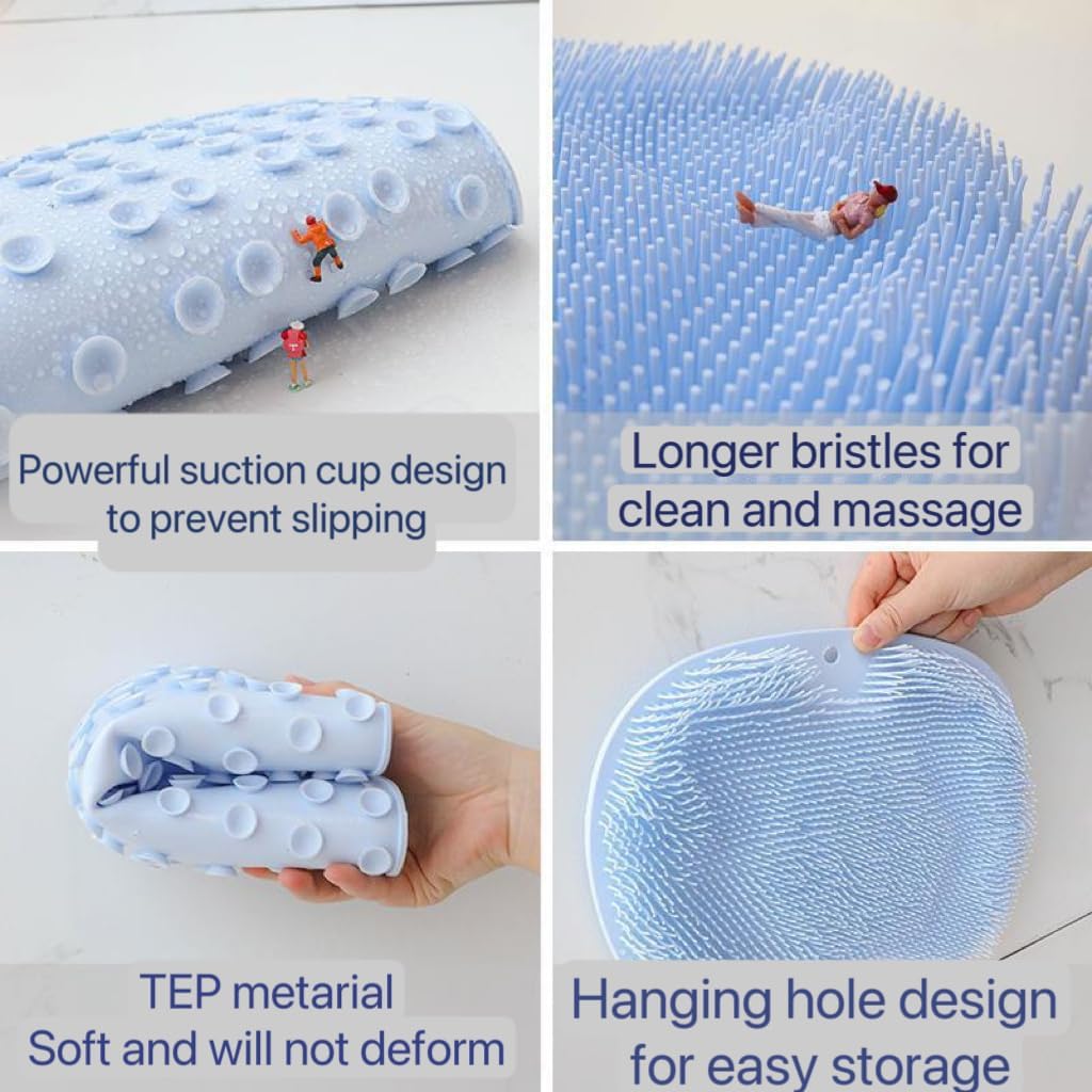 Dr Bunny 2-Piece Foot Scrubber Mats with Suction Cups