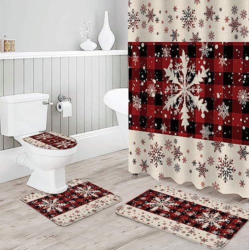 ZOE GARDEN Christmas Snowflake Bathroom Set