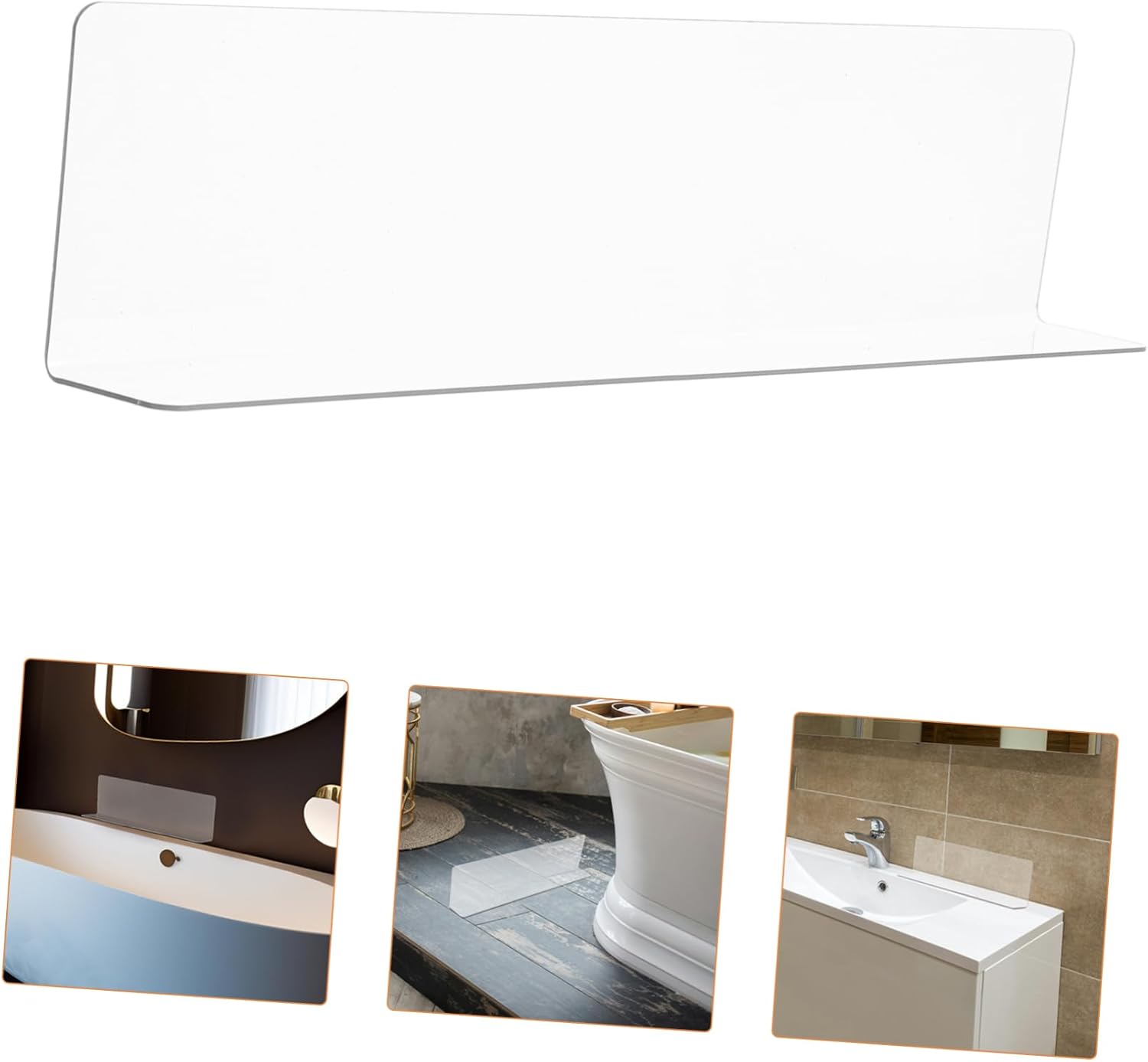 Alipis Bathtub Corner Water Barrier for Showers and Baths