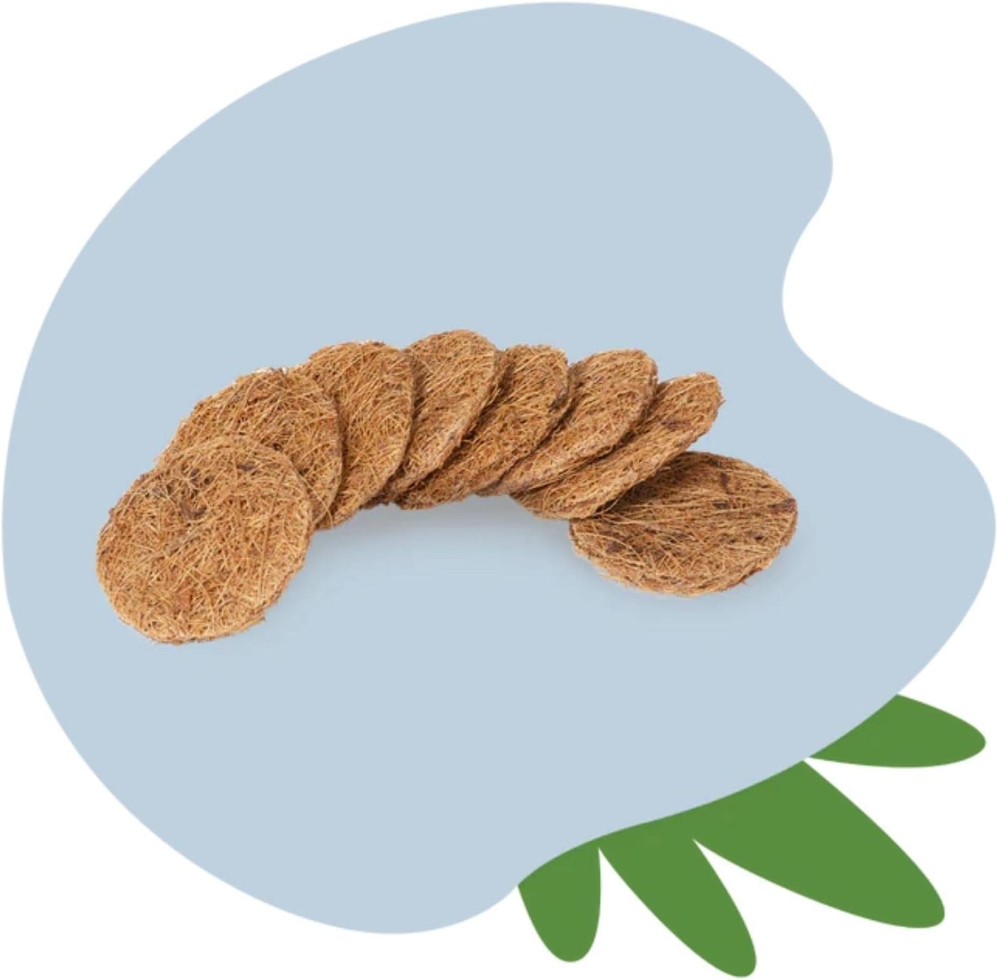 TUSHY Coconut Husk Scrubbing Pads - 16 Pack with Lemon Tea Tree Oil 1
