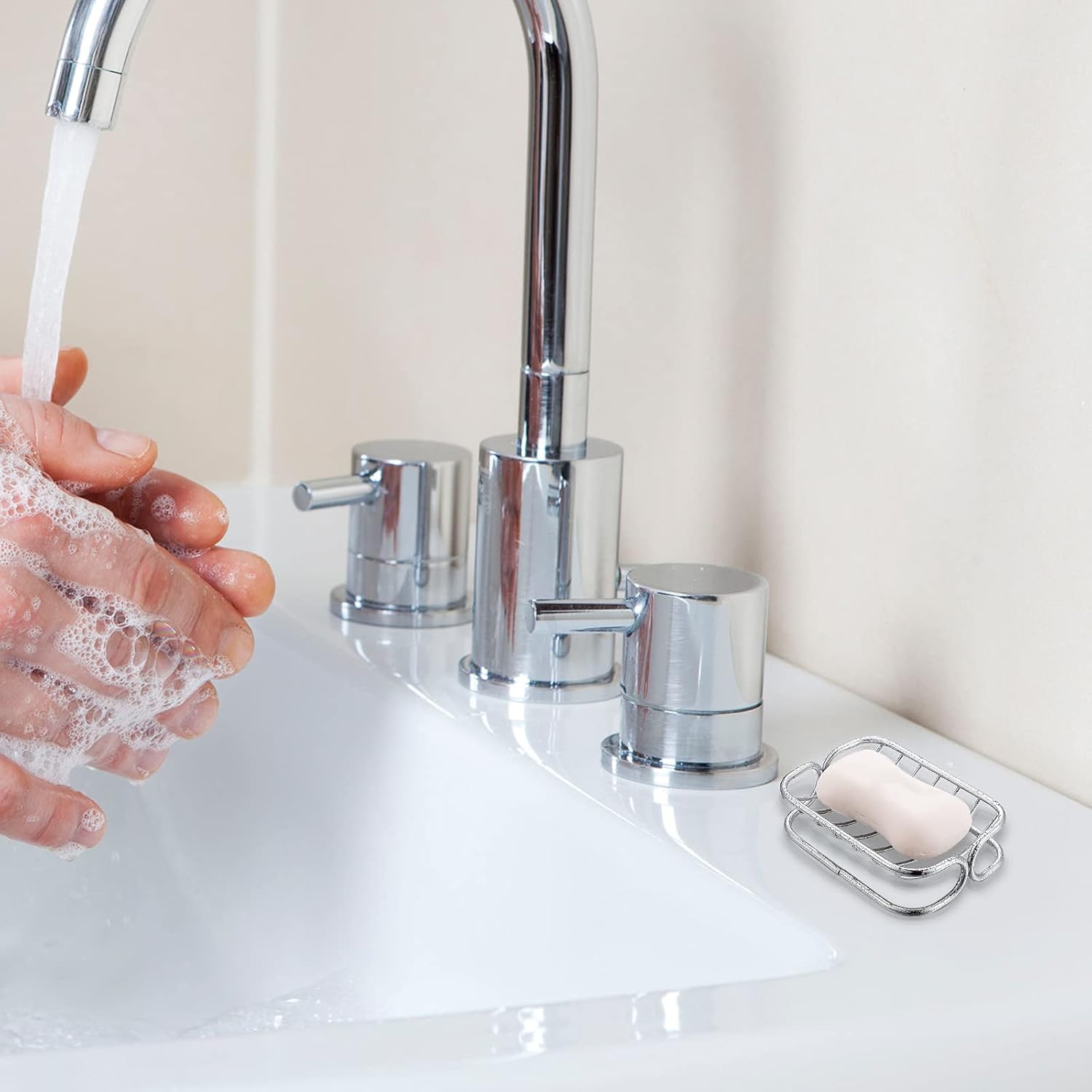 Patelai Stainless Steel Bar Soap Dish Self Draining