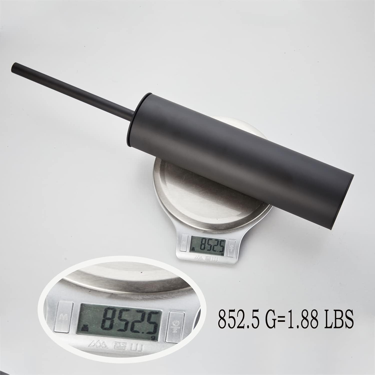 Luxury Freestanding Toilet Brush with Matte Black Finish