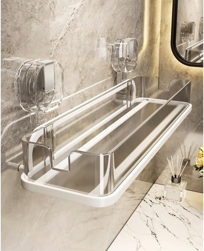 Shower Caddy with Suction Cup Mount Wall Storage Rack