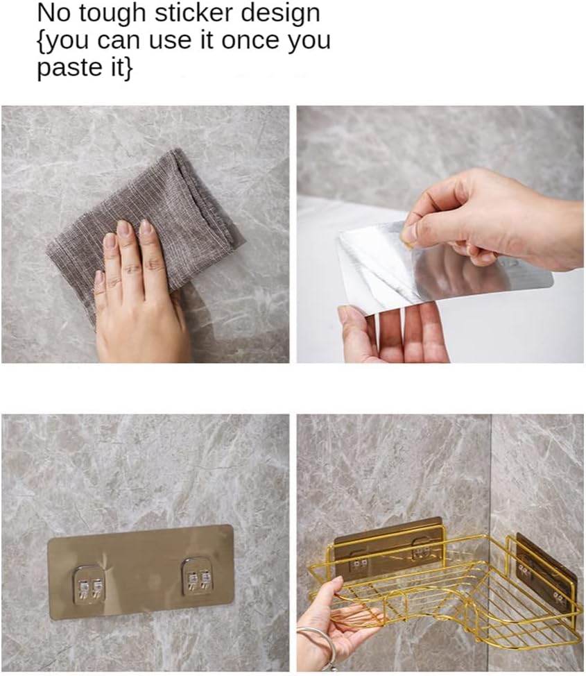 Stainless Steel Golden Shower Shelf Organizer