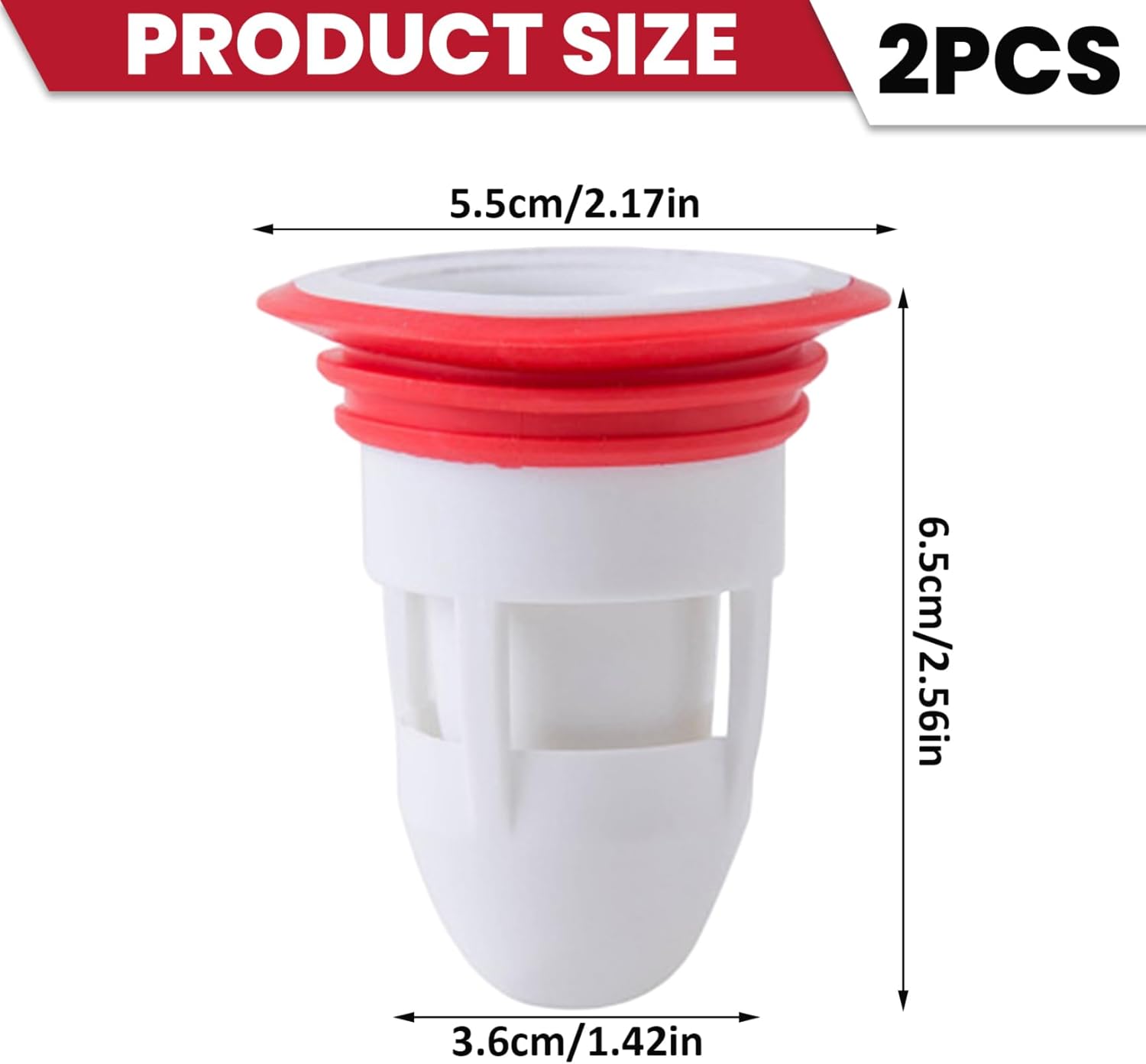 2PCS Floor Drain Backflow Preventer with Anti-odor and Antiblocking Function