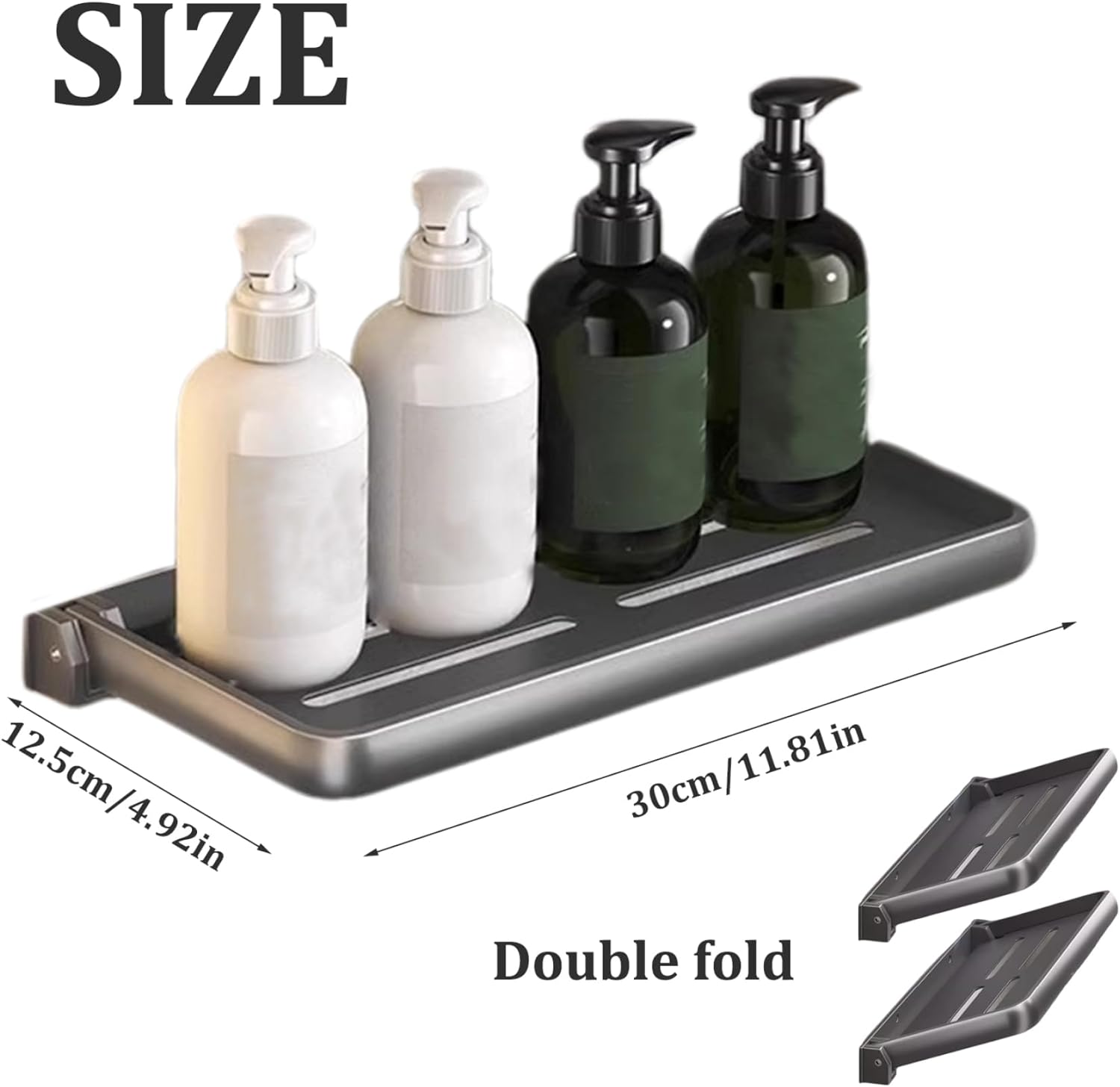 CurcKua Folding Shelf Double Layers No Drilling