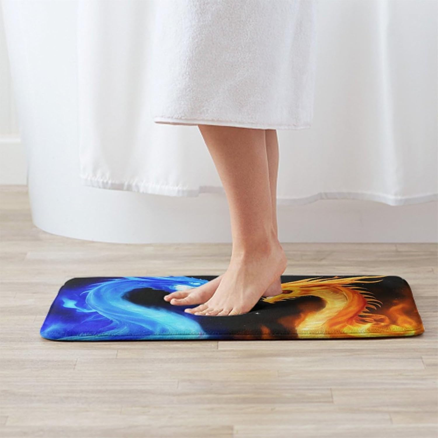 BoomDragon Anti-Slip Bathtub Mat with Quick Drying Absorbent Design