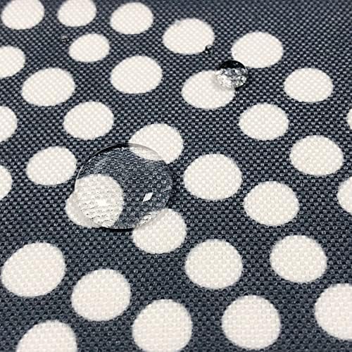 CAIT CHAPMAN Water Repellent Shower Curtain Set 70x72 Gray Polka