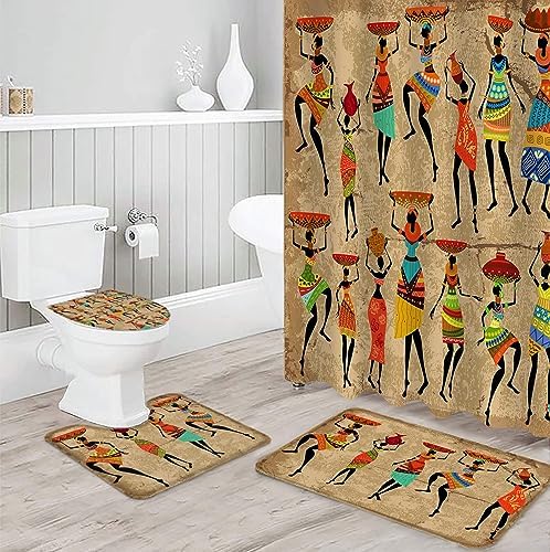 ZOE GARDEN African Women Bohemian Bathroom Set