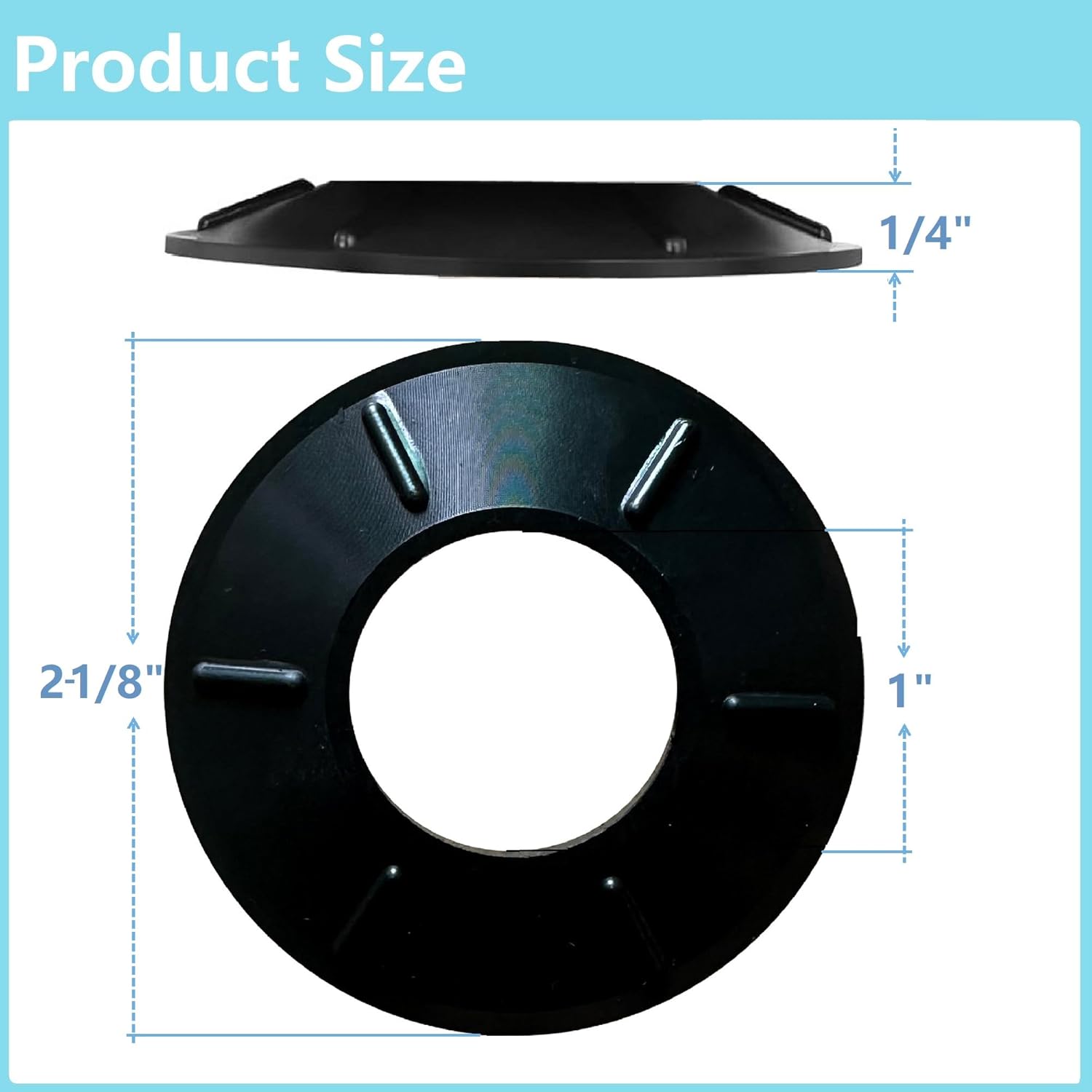 Gironde New Update Silicone Tub Stopper Gasket 2Pack Black
