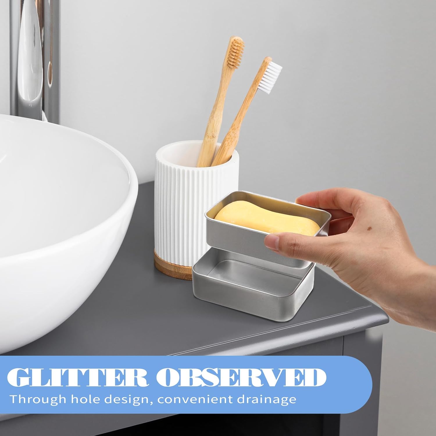 Piriuuo Travel Soap Container with Lid