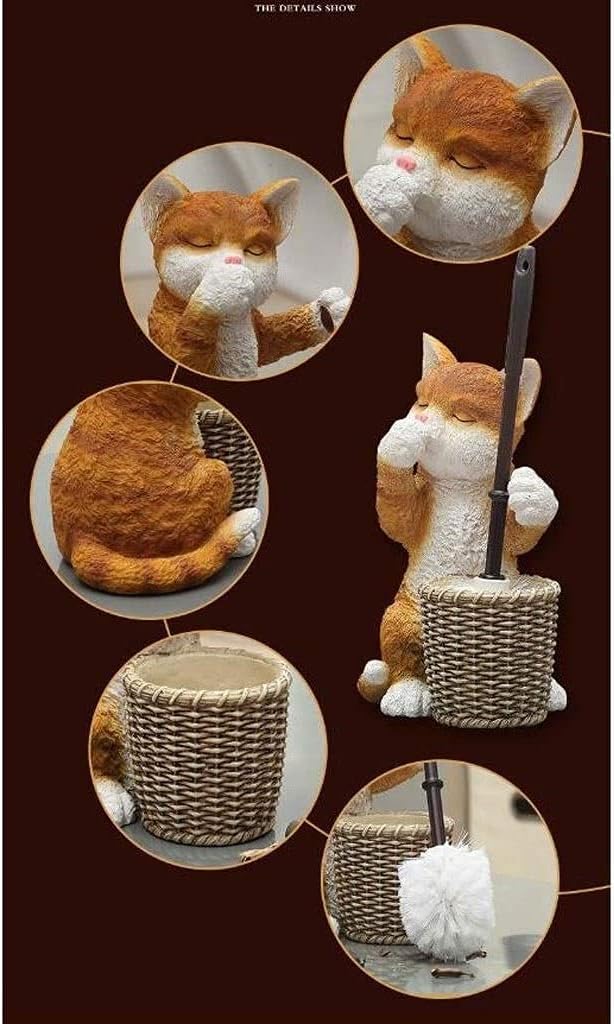 Inktus Resin Toilet Brush Set with Bracket and Holder