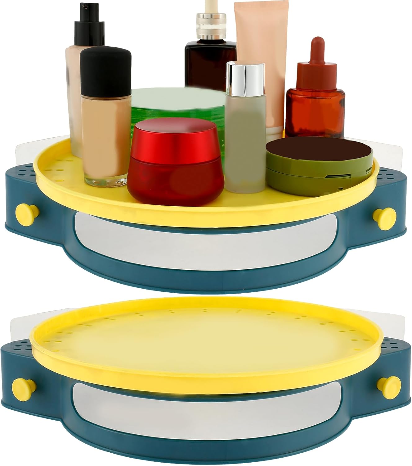 2 Pack Corner Shower Caddy 360 Rotating Rack