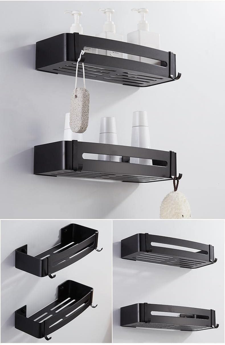 Shower Caddy Stainless Steel Wall Mounted Black Organizer