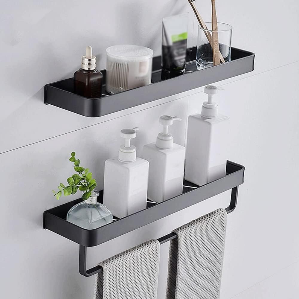 ANNBKA Wall Mounted Shower Shelf with Towel Bar