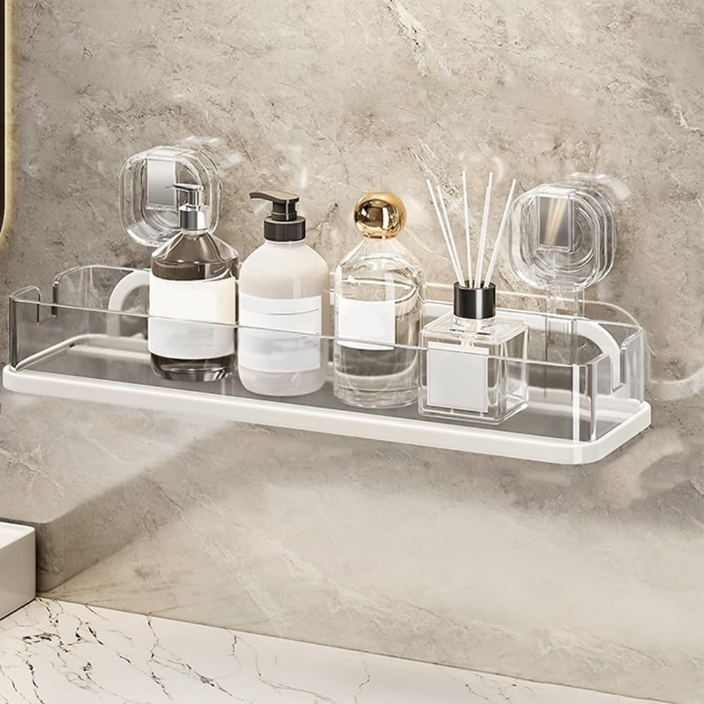 Shower Caddy with Suction Cup Mount Wall Storage Rack