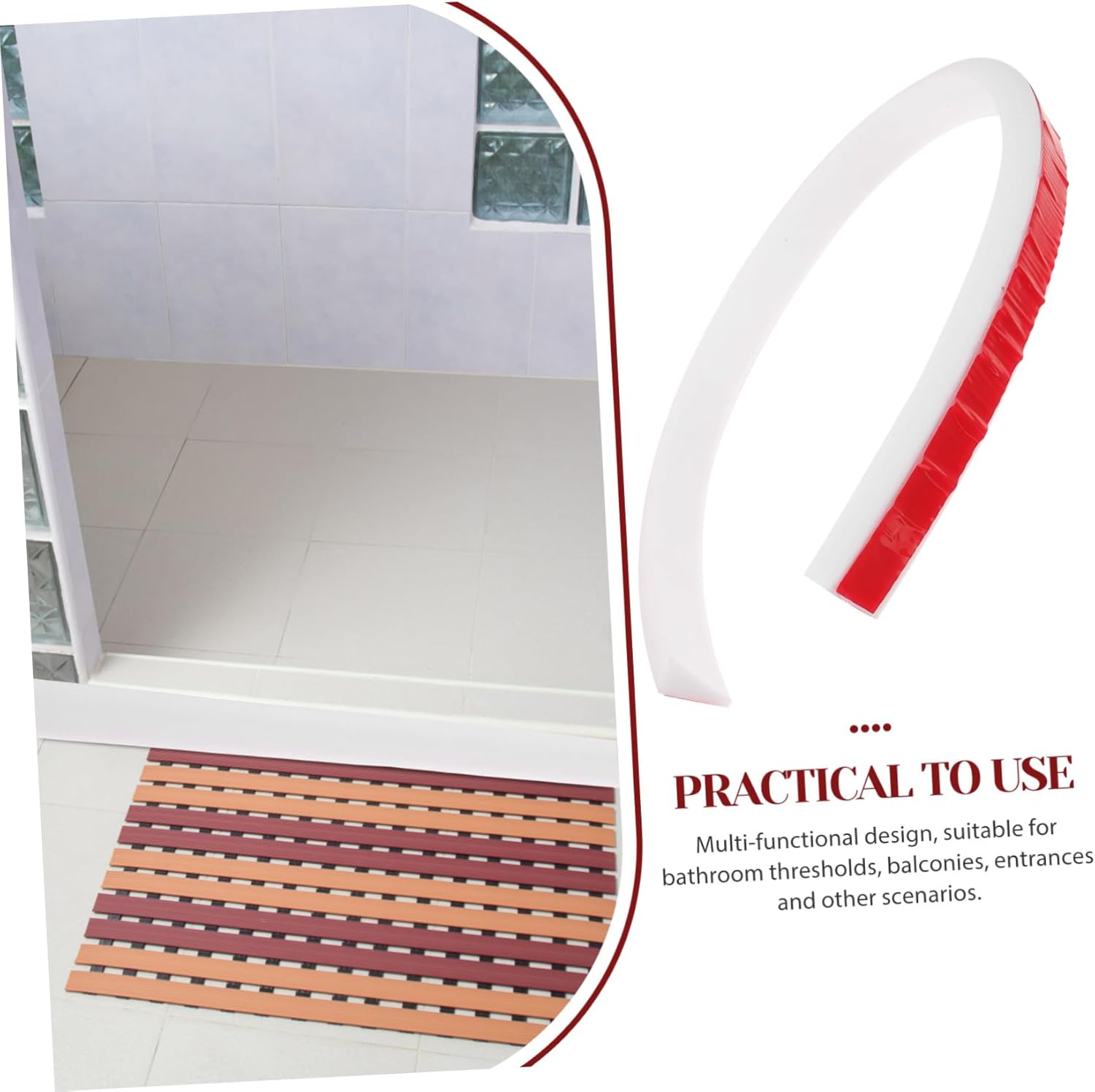 Balacoo Removable Shower Door Water Barrier Dam