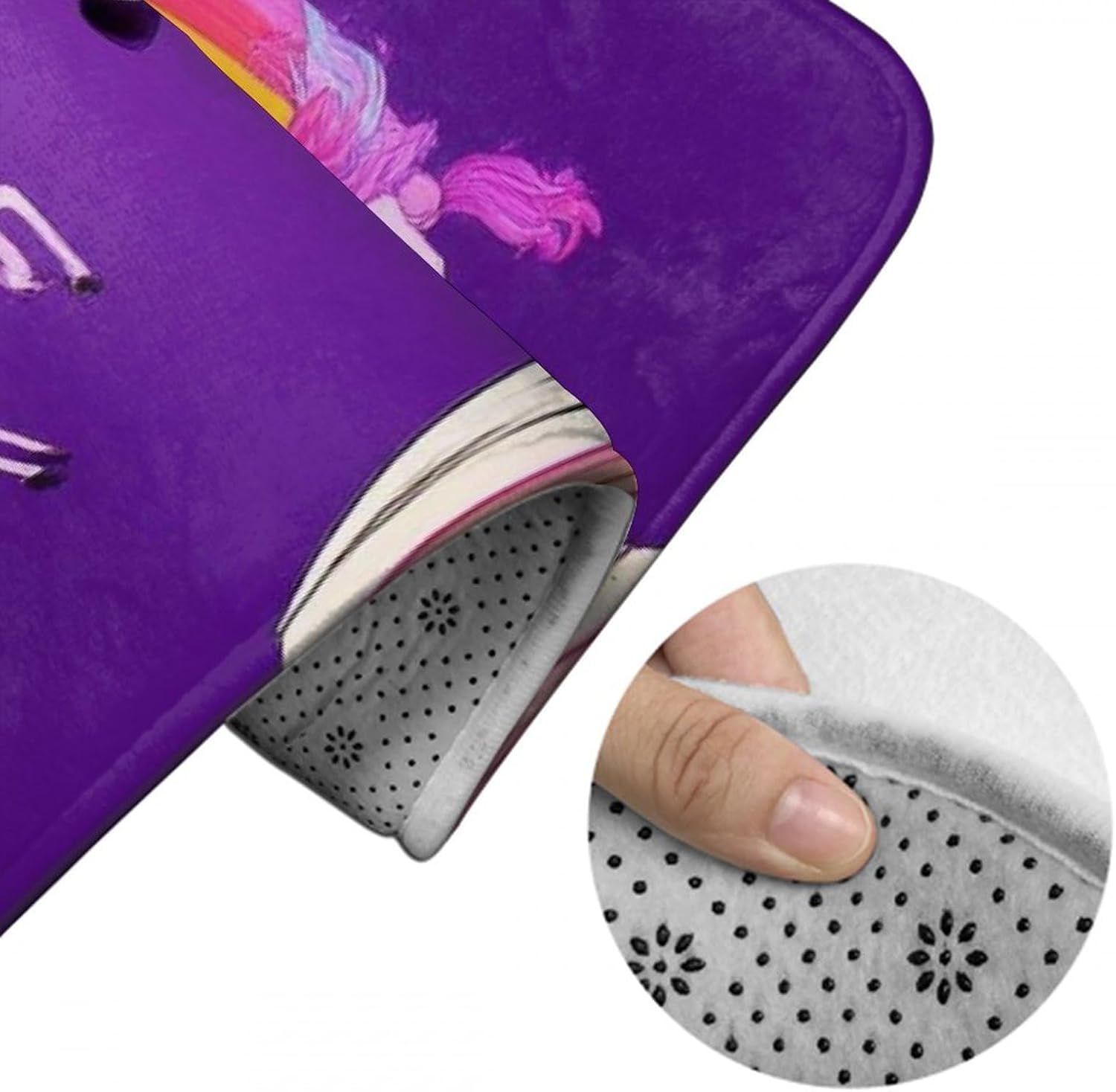 BoomDragon Anti-Slip Bathtub Mat with Rainbow Unicorn Design