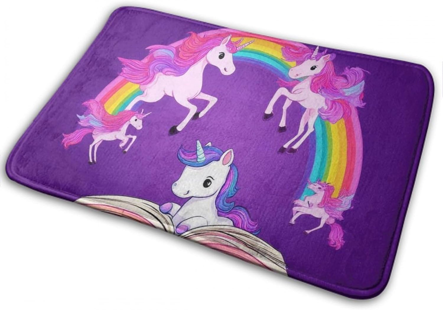 BoomDragon Anti-Slip Bathtub Mat with Rainbow Unicorn Design
