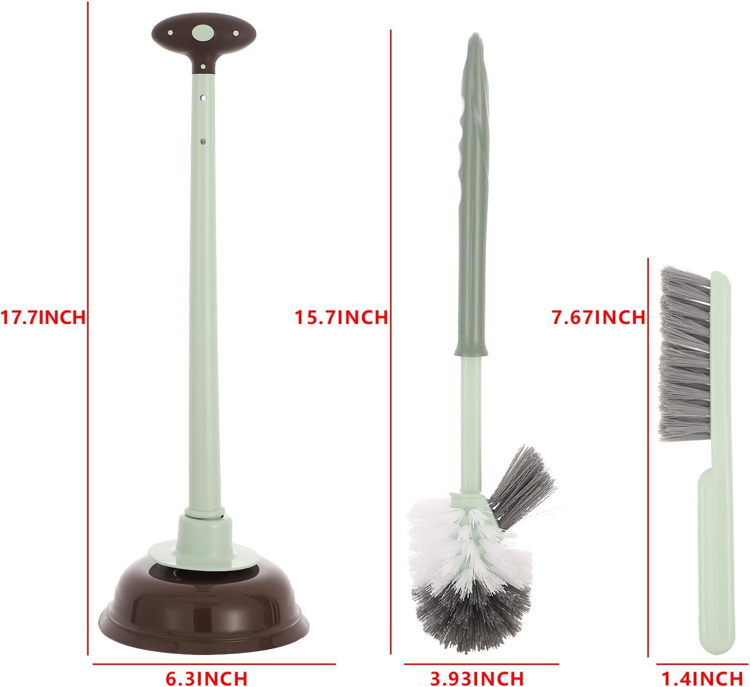 Cq Acrylic Toilet Brush and Plunger Set with Holder