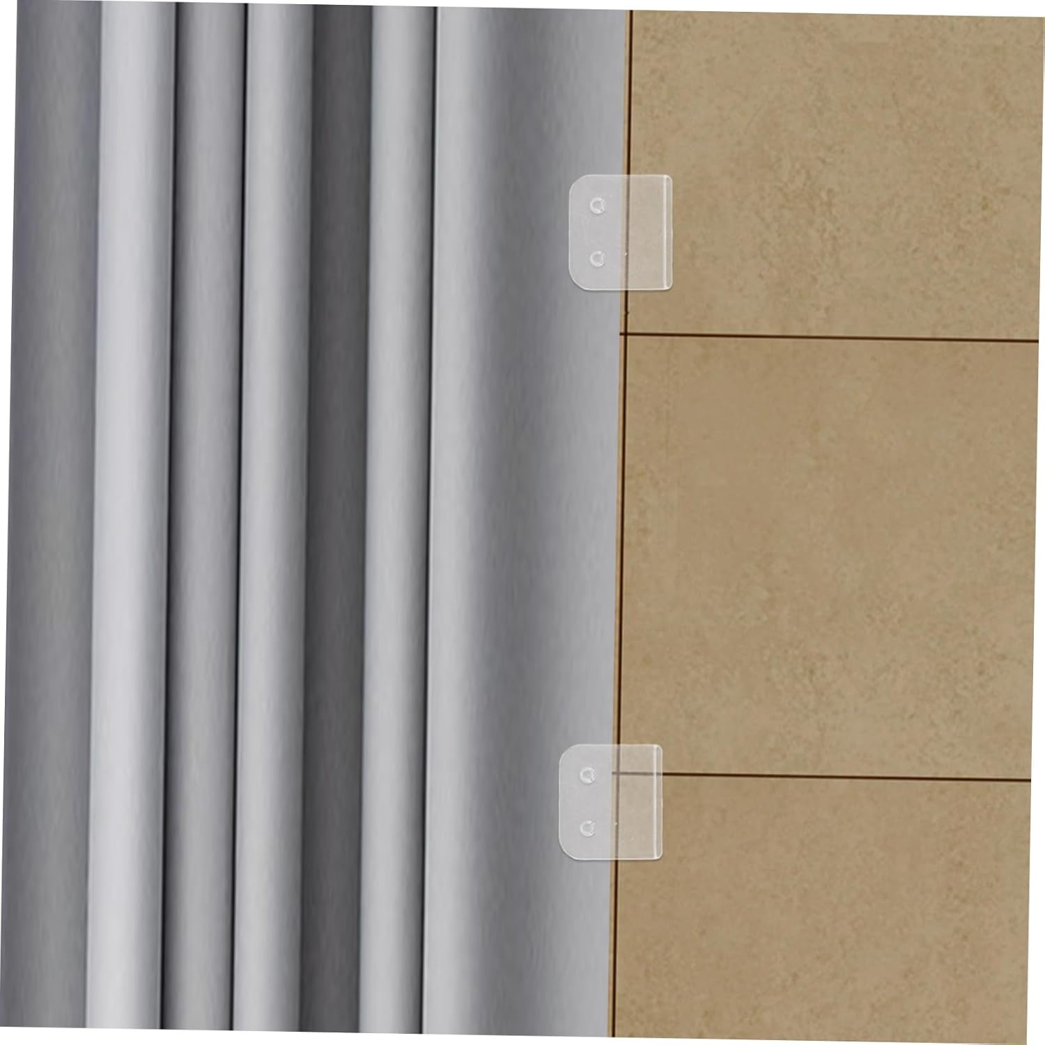 HEALLILY 4Pcs Transparent Shower Curtain Clips 1