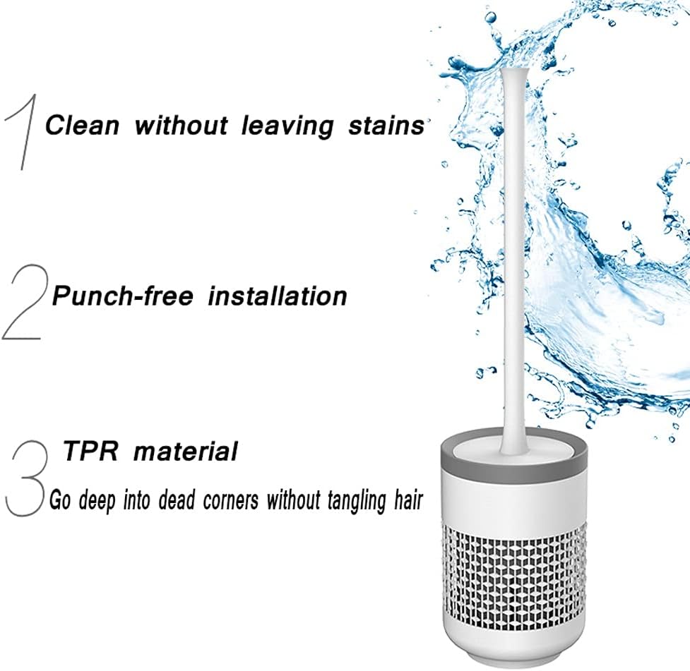 Stylish Toilet Brush with Holder for Easy Cleaning