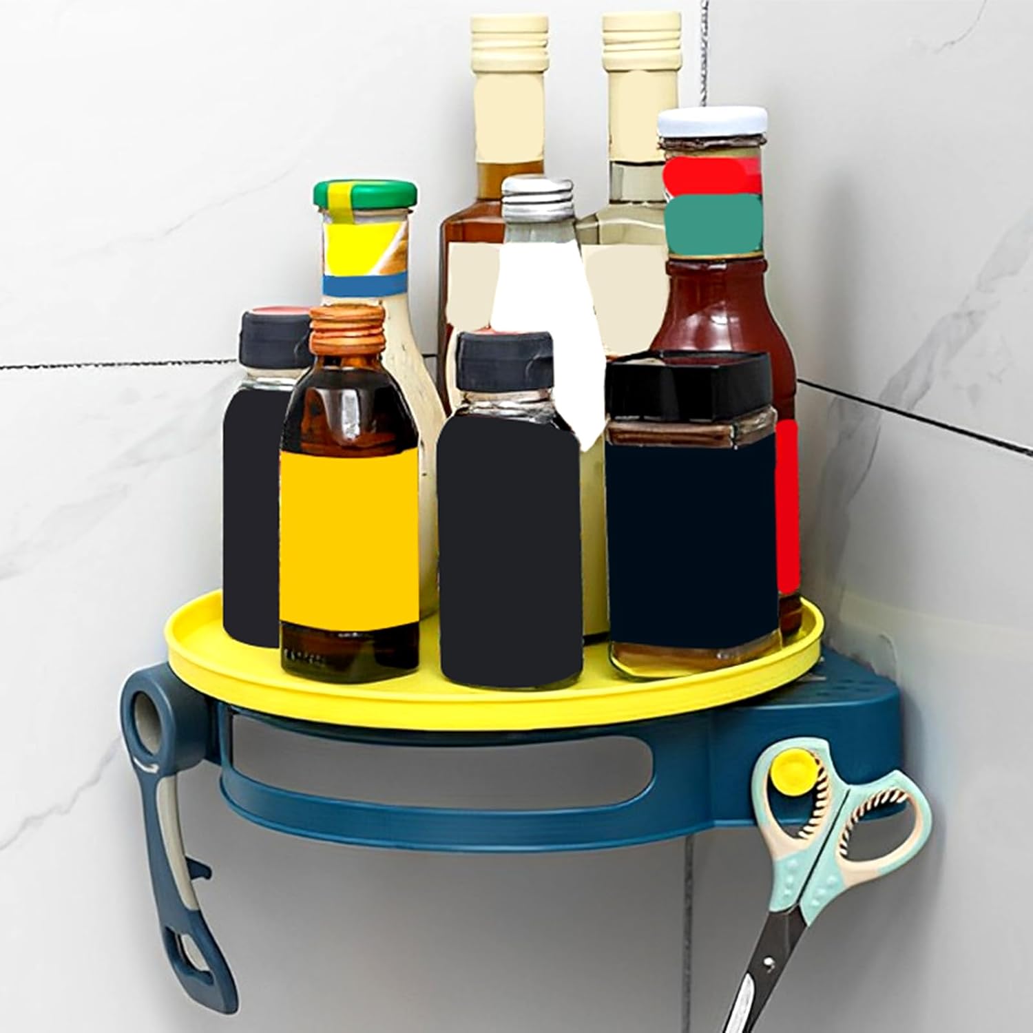 2 Pack Corner Shower Caddy 360 Rotating Rack
