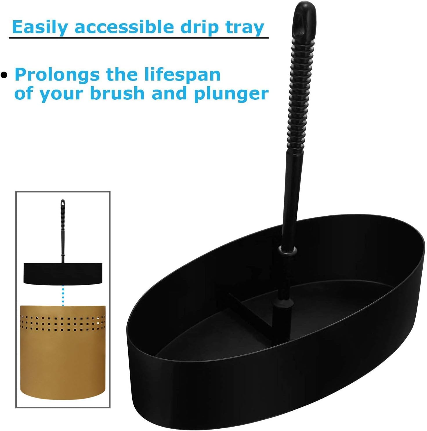Blue Donuts Toilet Brush and Plunger Set with Holder 1
