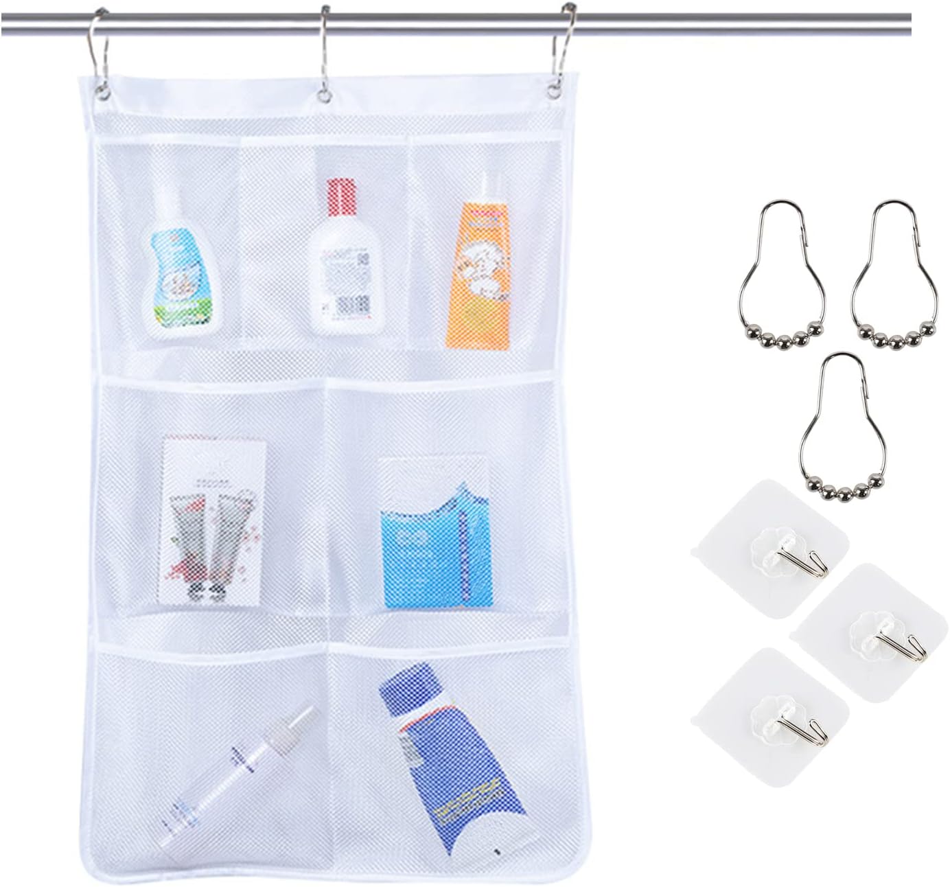Starsouce Mesh Shower Caddy with 7 Pockets Quick Dry Organizer