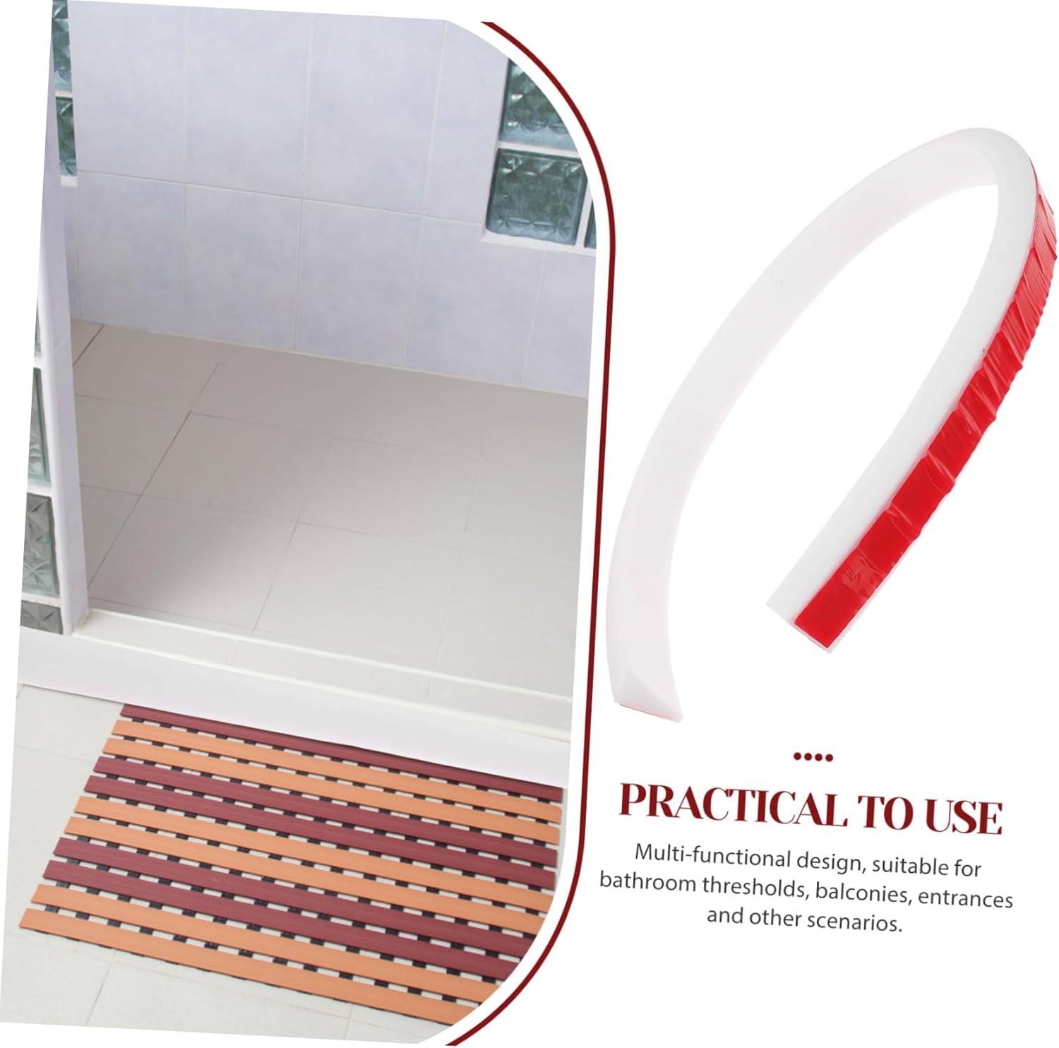HOUDERCO Shower Water Barrier Seal Strip Dam 1