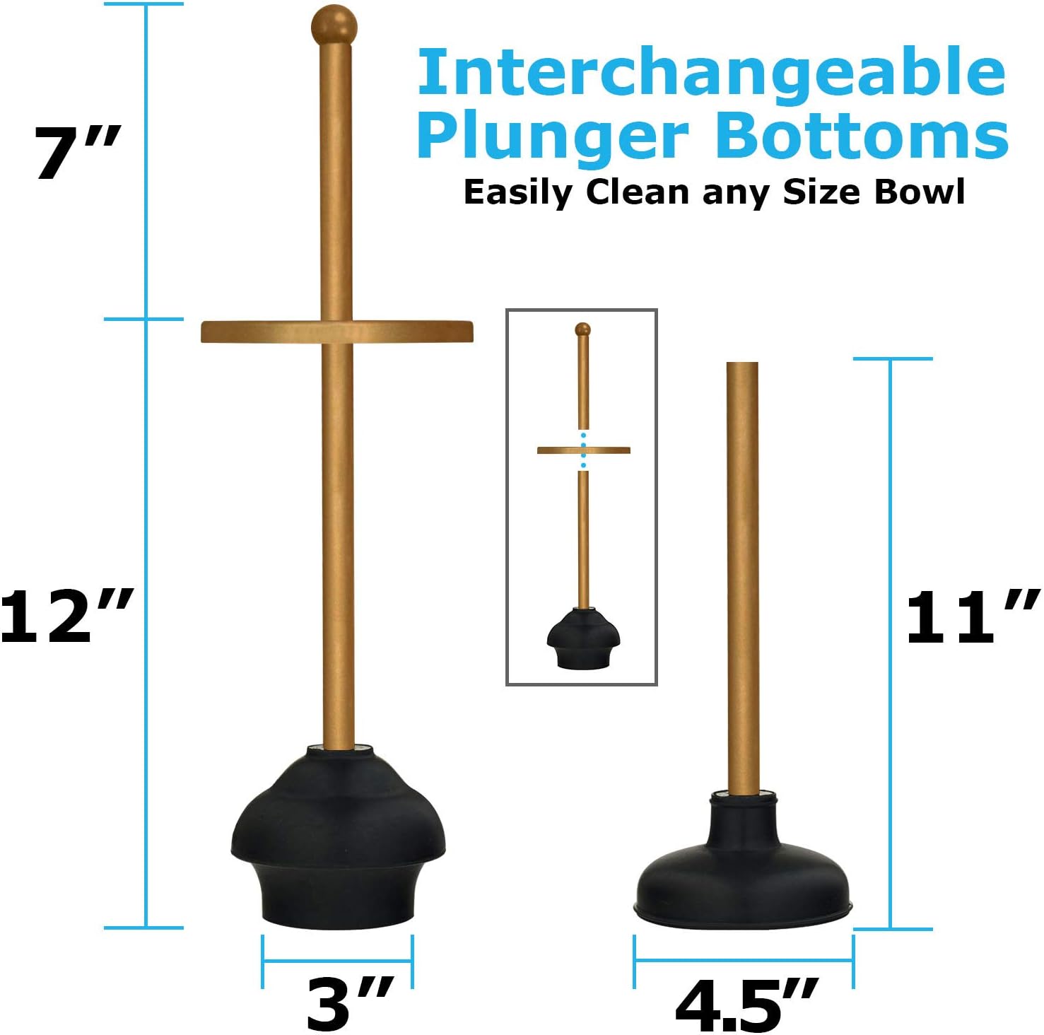 Blue Donuts Toilet Brush and Plunger Set with Holder 1