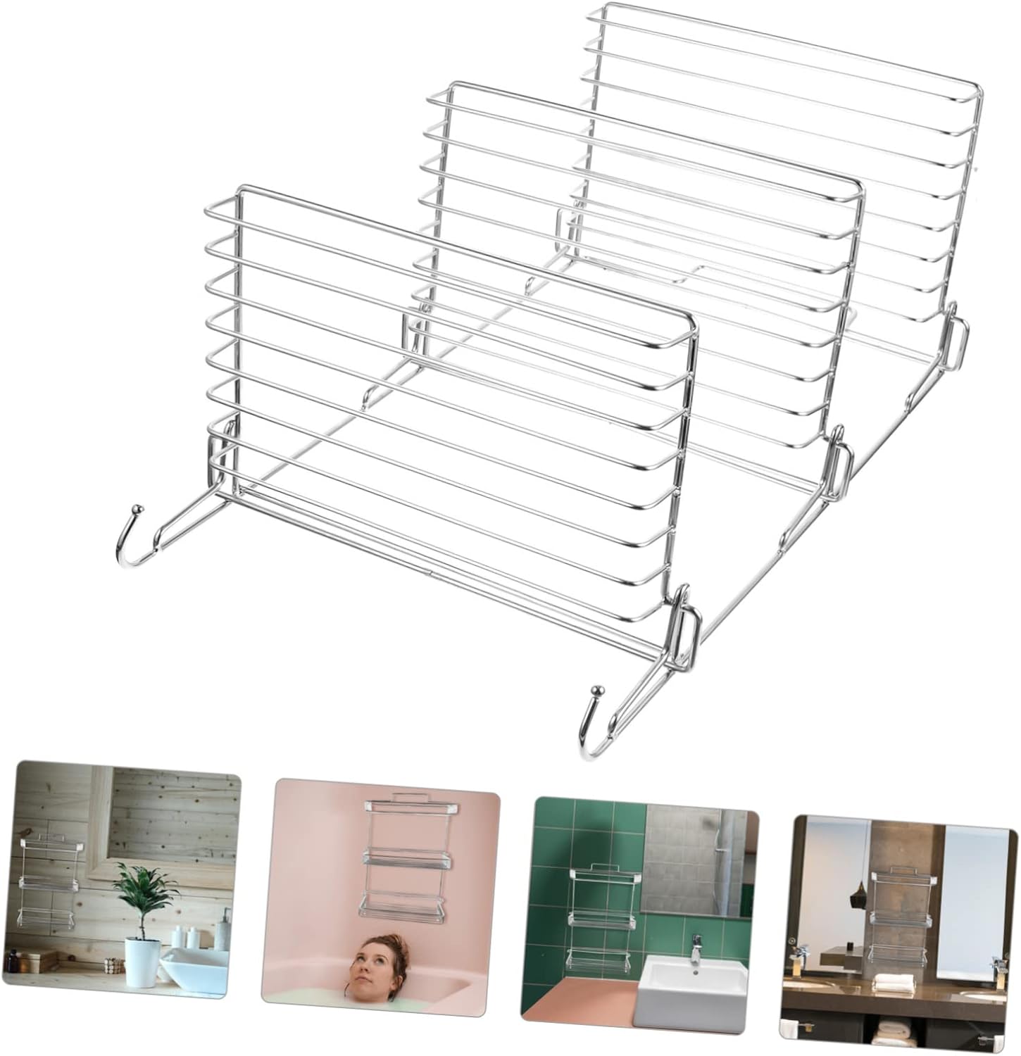 COSMEVIVI Stainless Steel Wall Mounted Shower Caddy