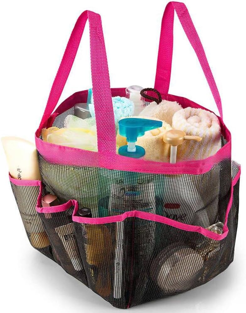 ITODA Mesh Shower Caddy with 8 Storage Pockets