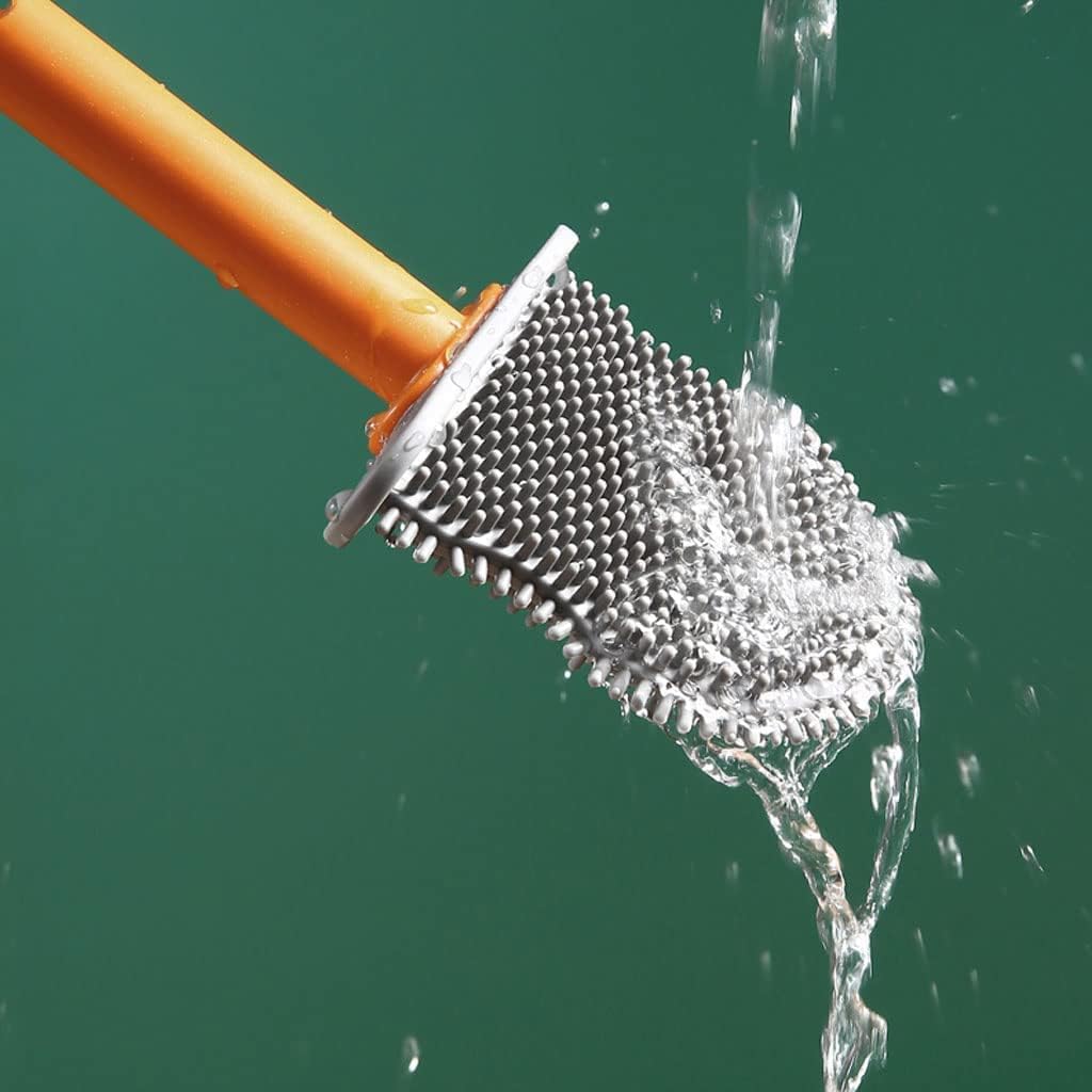 KAAZEE Wall-Mounted Toilet Brush with Holder - White 16x38cm