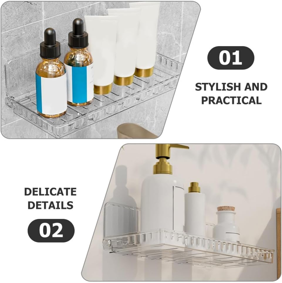 Alipis 2pcs Floating Shower Shelves Organizer