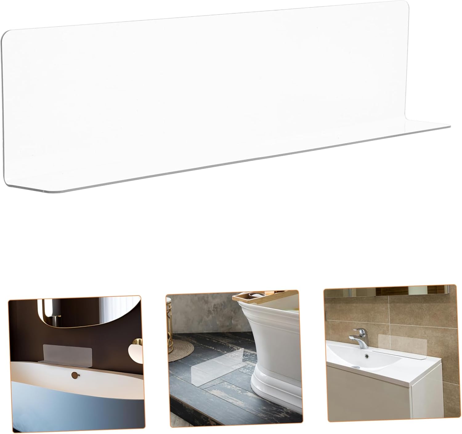 Cabilock Anti-Splash Baffle Shower Water Guard for Tub