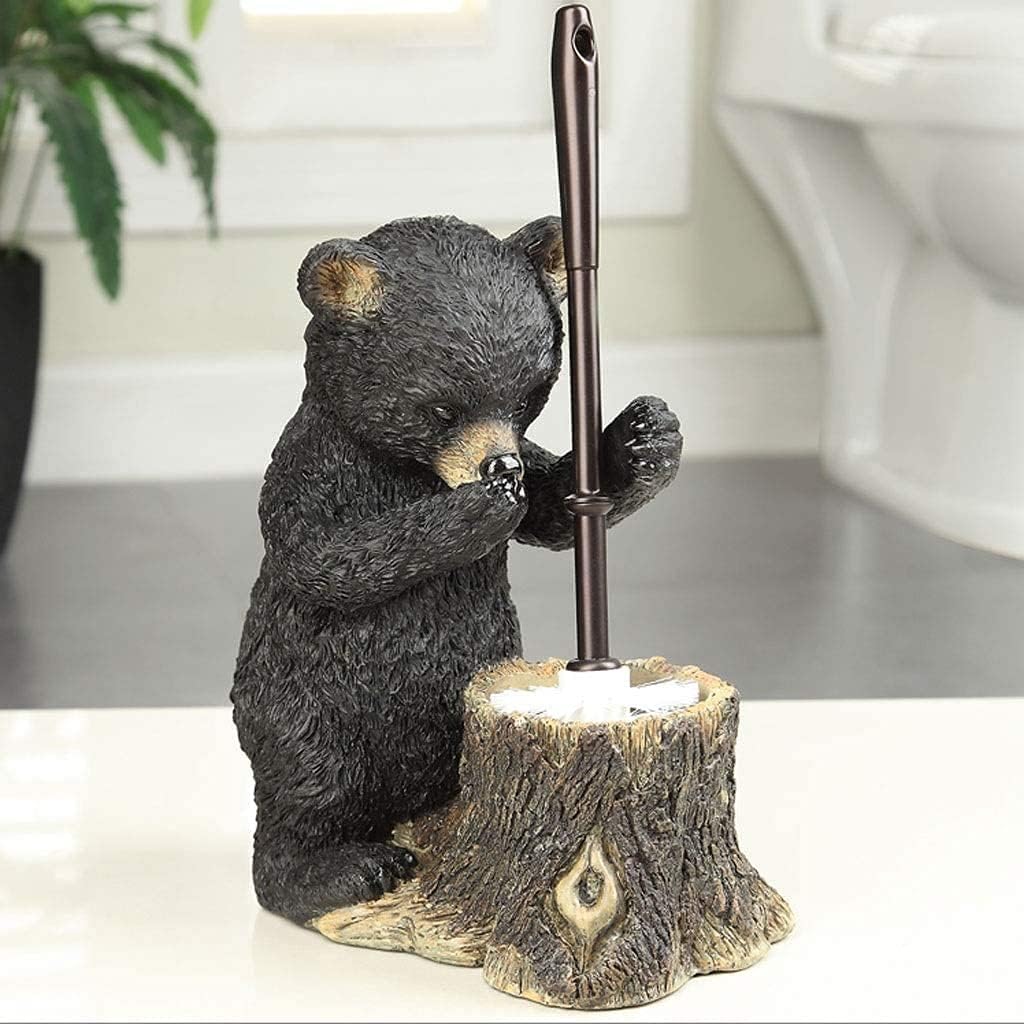 Toilet Brush with Holder Set Bear Design Deep Cleaning