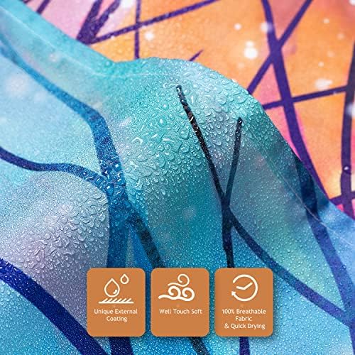 Lokigo Modern Tree and Birds Shower Curtain with 12 Hooks