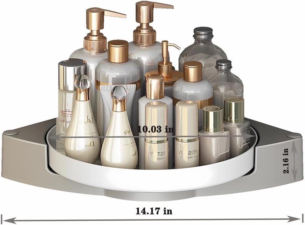 HaoAnKe Corner Shower Caddy Lazy Susan Organizer